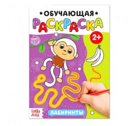 Раскраска «Лабиринты», 12 стр.