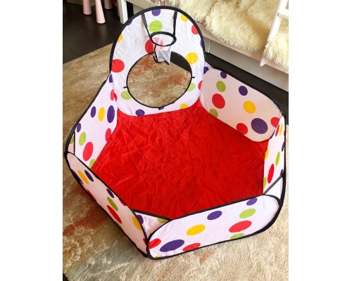 Детская игровая палатка домик с бассейном и тоннелем (280 см общая длины), арт. MG-13 (голубой)