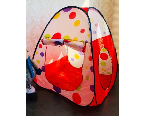 Детская игровая палатка домик с бассейном и тоннелем (280 см общая длины), арт. MG-13 (голубой)