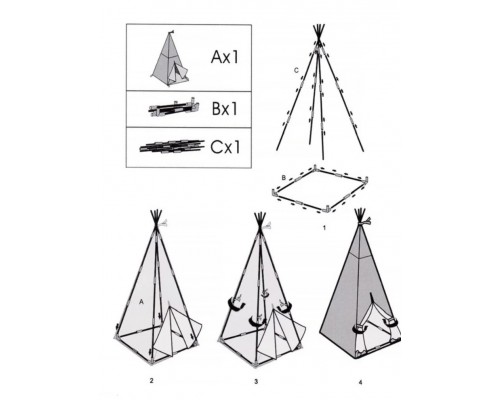 Игровая палатка домик вигвам, арт. 1718