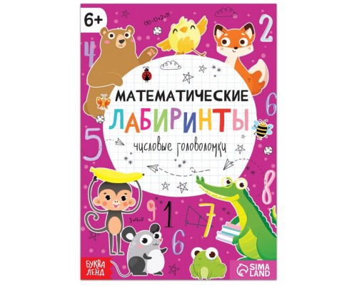 Книга «Математические лабиринты», 20 стр., от 6 лет