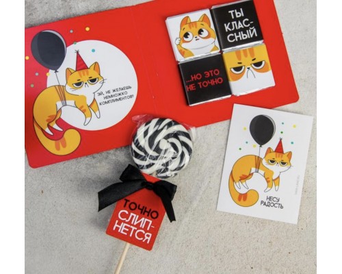 ПРЕДЗАКАЗ!!!!!!  Подарочный набор «Подарок, который ты заслужил», чай 50 г., термостакан 350 мл., драже шоколадное 80 г., шоколад 4 шт. * 5 г., леденец 30 г.