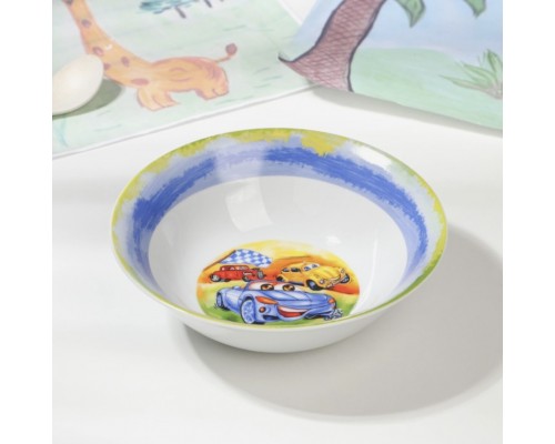 Набор детской посуды "Гонки" (3 предметов), керамика, арт. 2480344
