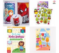 2 вариант 7-8 лет Подарок на день рождения Копилка + Книга кроссвордов + Тату + пакет