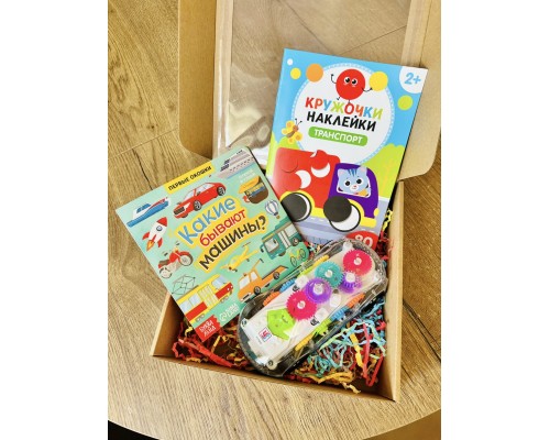 + Подарок на день рождения мальчику 2-3 лет (Музыкальная машинка +  книжка с окошками + Книжка с наклейками-кружочками)
