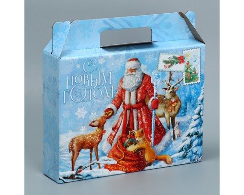 ! Коробка подарочная новогодняя для волшебного подарка 33.7 х 25.7 х 7.9 см