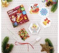 Аква-мозаика «Дед Мороз с ангелом» аква мозайка, новогодний подарок, подарок на новый год, Эврики creative, арт. 4175129