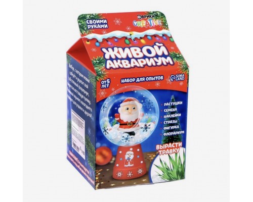 от 10 штук по 14,5 рублей Набор для опытов «Живой аквариум», дед Мороз, арт. 7783008