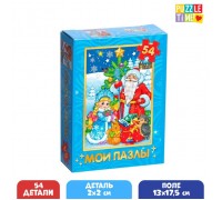 Пазл детский «Дедушка Мороз и Снегурочка», 54 элемента