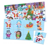 Пазлы 8 в 1 «Двухсторонние пазлы. Новогодние истории» в пакете, арт. 6260299