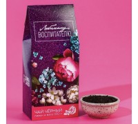 Чай чёрный «Любимому воспитателю», в коробке, лимон и мята, 100 г