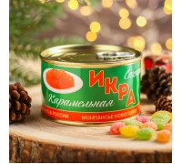Монпансье "Сахарная икра", карамель леденцовая в консервной банке, 140 г