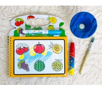 Книжка для рисования водой (водная разукрашка) «Фрукты», арт. 5437323