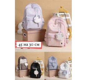 Рюкзак подростковый, женский с ключницей в виде котика, арт. L254