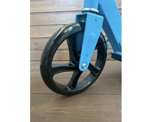 Детский и подростковый складной самокат Scooter двухколесный (6-15 лет) синий-желтый