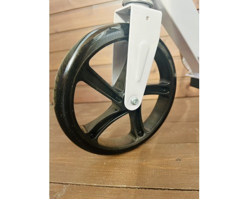 Детский и подростковый складной самокат Scooter двухколесный (6-15 лет) белый
