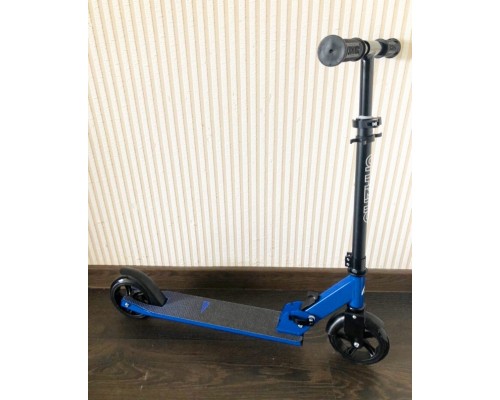 Детский складной самокат Scooter двухколесный (5-9 лет) синий