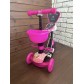 Самокат детский 5 в 1 Scooter с подножкой и родительской ручкой, беговел (розовый/конфеты)