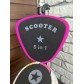 Самокат детский 5 в 1 Scooter с подножкой и родительской ручкой, беговел (розовый/конфеты)