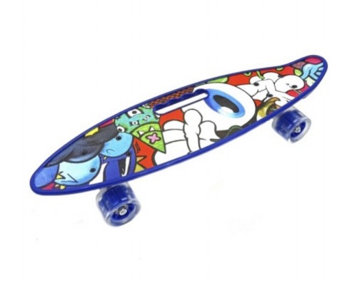 Скейт пенниборд скейтборд доска для катания, арт. 125 (синий)