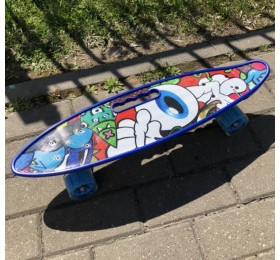 Скейт пенниборд скейтборд доска для катания, арт. 125 (синий)