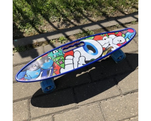 Скейт пенниборд скейтборд доска для катания, арт. 125 (синий)