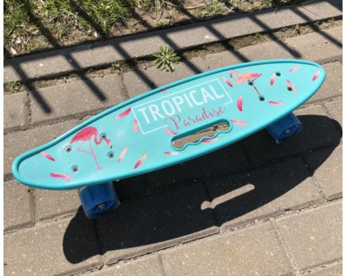 Скейт пенниборд скейтборд доска для катания, арт. 125 (бирюза)