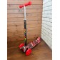 Детский самокат Scooter Maxi с принтом и светящимися колесами 036Z (черный/красный принт красные колеса)
