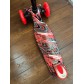 Детский самокат Scooter Maxi с принтом и светящимися колесами 036Z (черный/красный принт красные колеса)