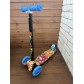 Детский самокат Scooter Maxi с принтом и светящимися колесами 036Z (желтый-голубой принт)