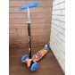 Детский самокат Scooter Maxi с принтом и светящимися колесами 036Z (желтый-голубой принт)