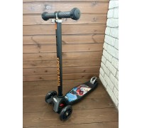 Детский самокат Scooter Maxi (2,5-7 лет) со светящимися колесами (Человек-паук), арт. 0072R