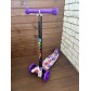Самокат детский трехколесный Scooter Maxi Макси со светящимися колесами 036z (фиолетовый/цветы)