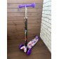 Самокат детский трехколесный Scooter Maxi Макси со светящимися колесами 036z (фиолетовый/цветы)