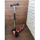 Детский самокат Scooter Maxi с принтом и светящимися колесами 036Z (черный/красный принт)