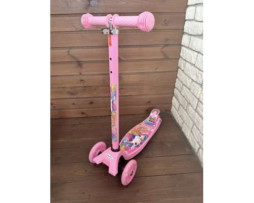 Детский самокат Scooter Maxi (2,5-7 лет) со светящимися колесами (Барби), арт. 0072R