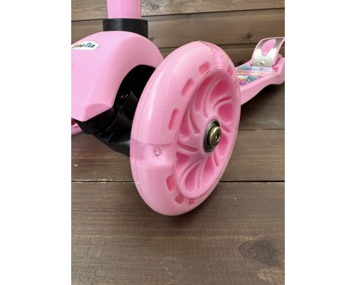 Детский самокат Scooter Maxi (2,5-7 лет) со светящимися колесами (Барби), арт. 0072R