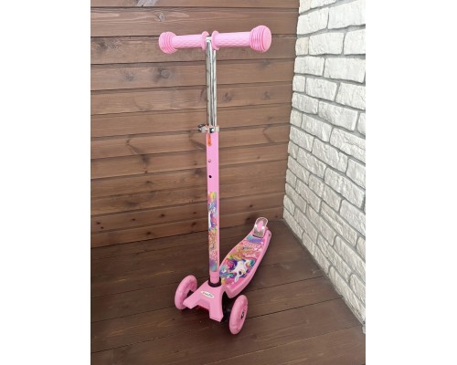Детский самокат Scooter Maxi (2,5-7 лет) со светящимися колесами (Барби), арт. 0072R