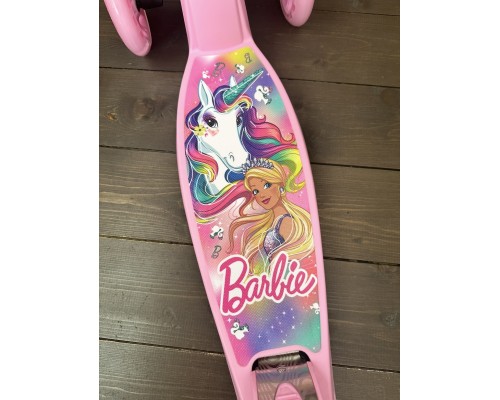 Детский самокат Scooter Maxi (2,5-7 лет) со светящимися колесами (Барби), арт. 0072R
