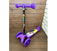 Детский самокат Scooter Mini (1,5-4 года) со светящимися колесами (фиолетовый/красавица), арт. 4105Р +