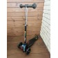 Детский самокат Scooter Mini (1,5-4 года) со светящимися колесами (черный/молнии), арт. 038z