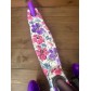 Детский самокат Scooter Mini (1,5-4 года) со светящимися колесами (фиолетовый/цветы), арт. 038z