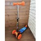 Детский самокат Scooter Mini (1,5-4 года) со светящимися колесами (оранжевый/огонь-вода), арт. 038z