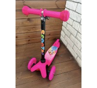 Детский самокат Scooter Mini (1,5-4 года) со светящимися колесами (розовый/принцессы), арт. 038z