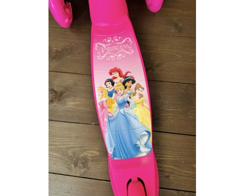 Детский самокат Scooter Mini (1,5-4 года) со светящимися колесами (розовый/принцессы), арт. 038z
