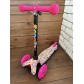 Детский самокат Scooter Mini (1,5-4 года) со светящимися колесами (розовый/фрукты), арт. 038z