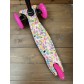 Детский самокат Scooter Mini (1,5-4 года) со светящимися колесами (розовый/фрукты), арт. 038z