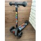 Детский самокат Scooter Mini (1,5-4 года) со светящимися колесами (черный человек-паук), арт. 038z