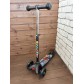 Детский самокат Scooter Mini (1,5-4 года) со светящимися колесами (черный человек-паук), арт. 038z
