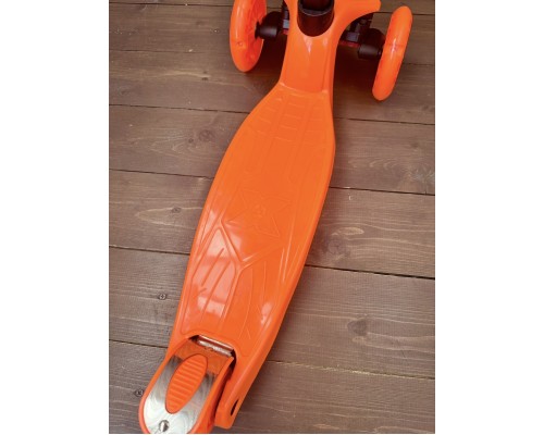 Самокат детский Scooter Maxi Макси со светящимися колесами 036S (оранжевый)